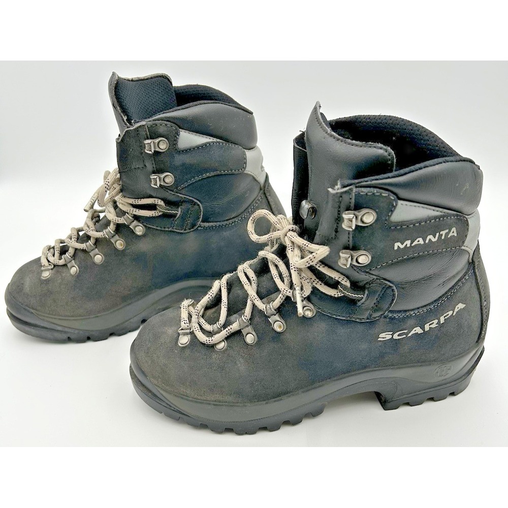 Scarpa Manta Go Up Blue Leather Mountaineering Boots Mens‎ 6.5 Wmns 7.5 EU 39